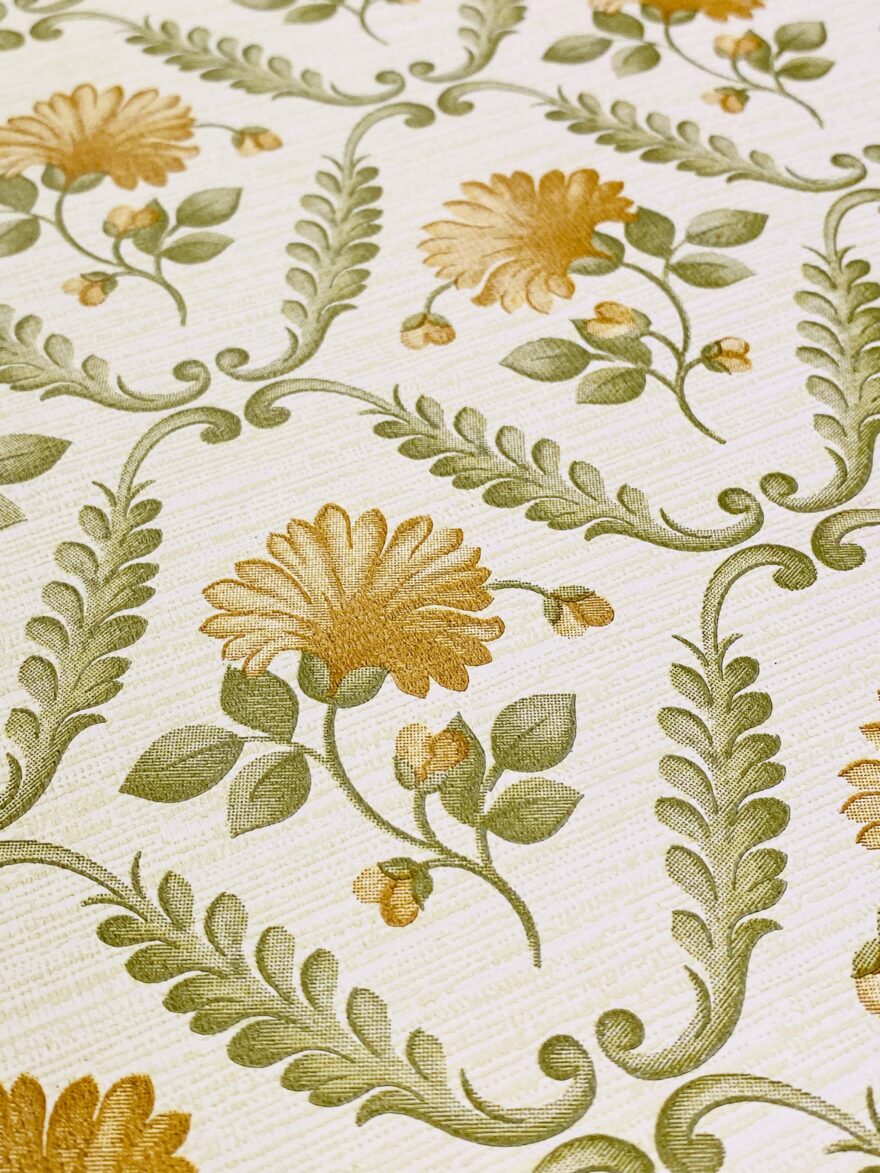 60s Bedroom flower wallpaper 2