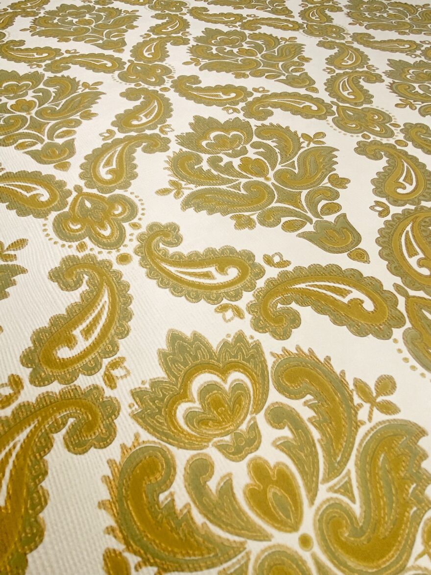 Baroque Wallpaper Green and Gold 7