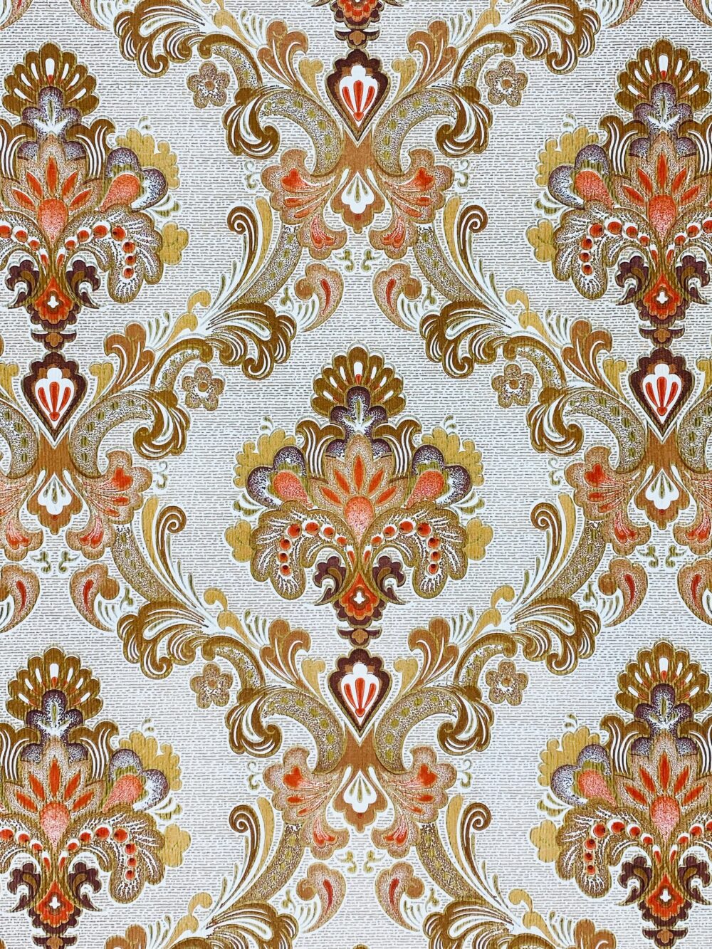 Baroque wallpaper red and brown5