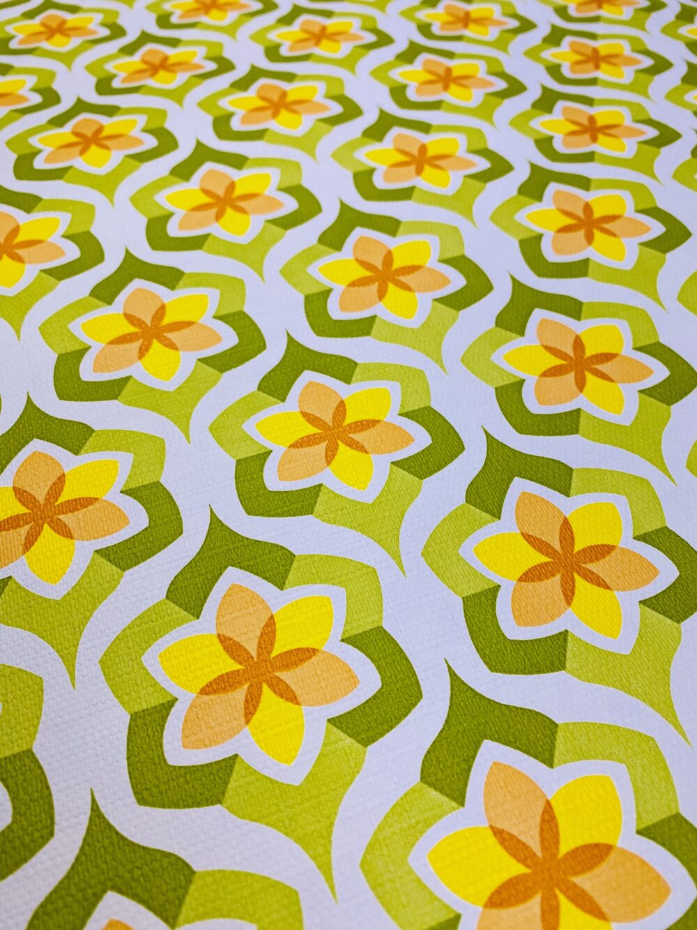 Bright green and yellow geometric wallpaper4