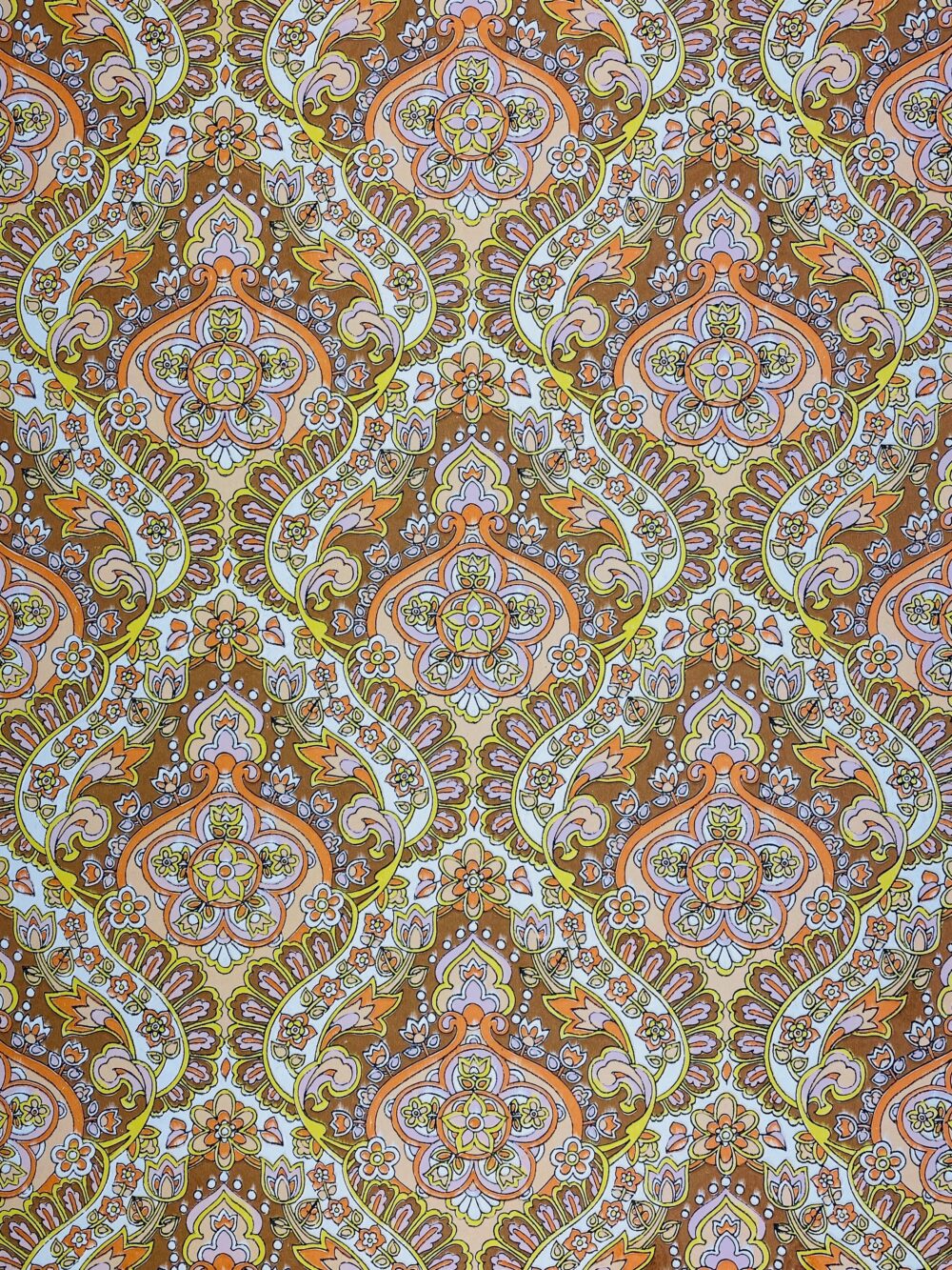 Brown and orange baroque wallpaper1