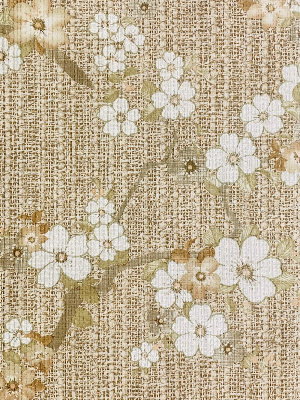 Brown floral wallpaper 6