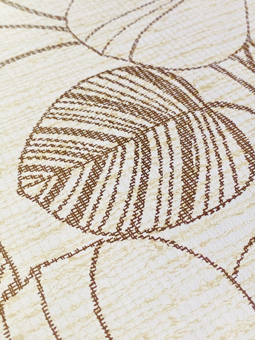 Brown flower pattern wallpaper3