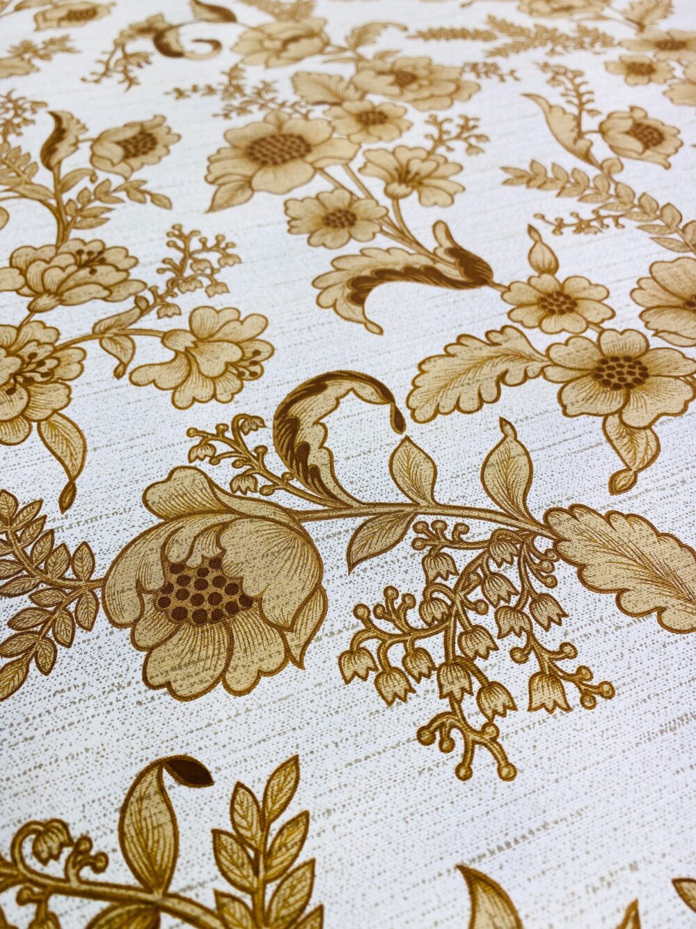 Brown flowers vinyl wallpaper 2