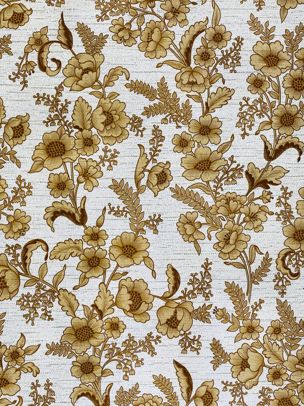 Brown flowers vinyl wallpaper 4