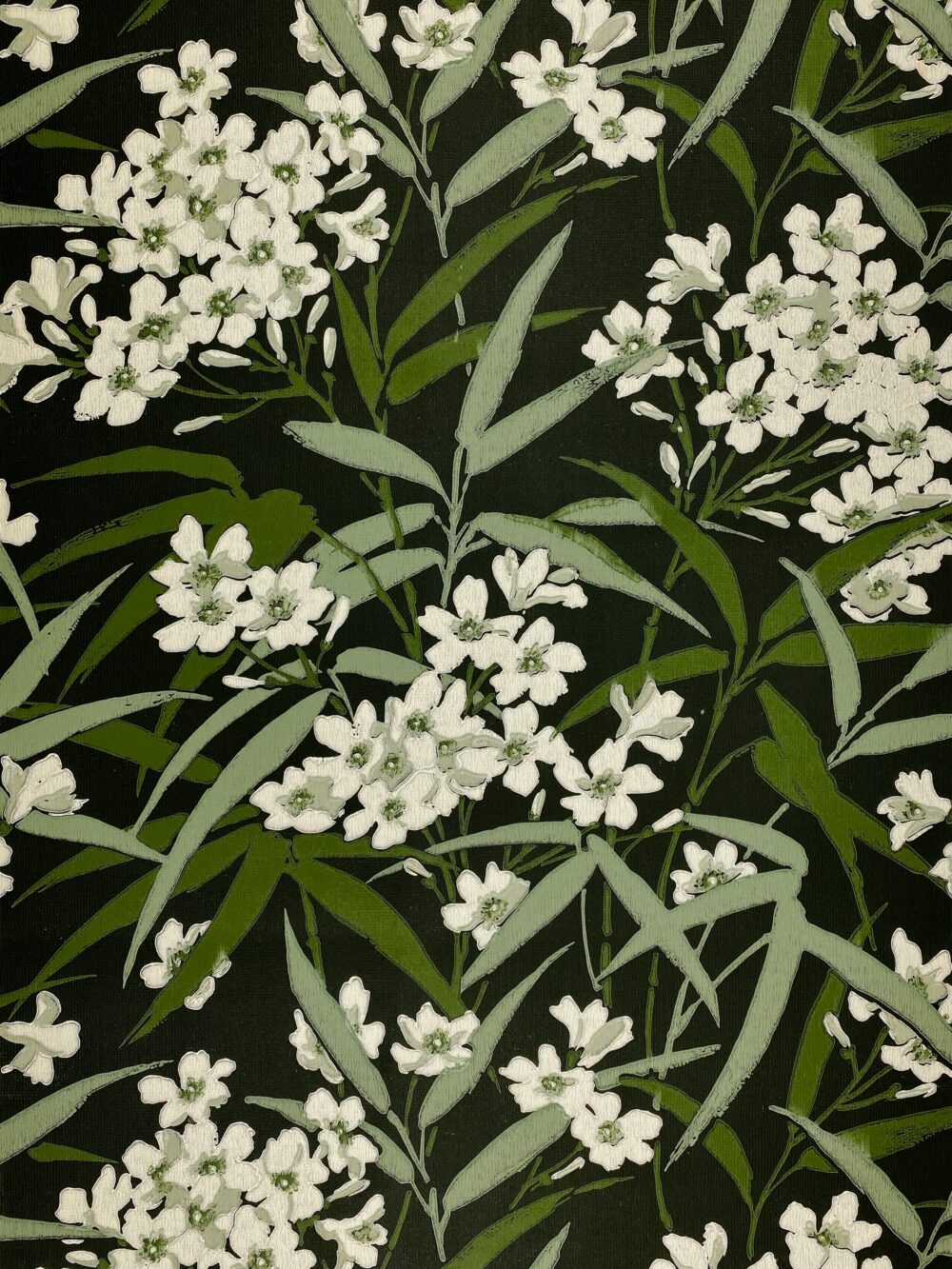 Floral wallpaper green 1