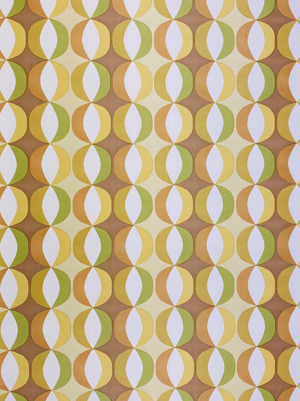 Funky Retro Geometric Wallpaper Brown and Green 3