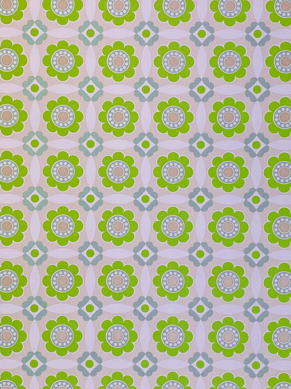 Geometric Floral Wall covering Green Flowers 5