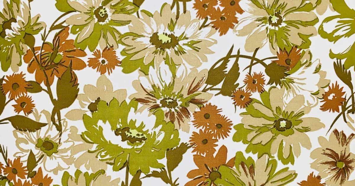 Green Floral Wallpaper | Vintage Wallpapers - Online Shop