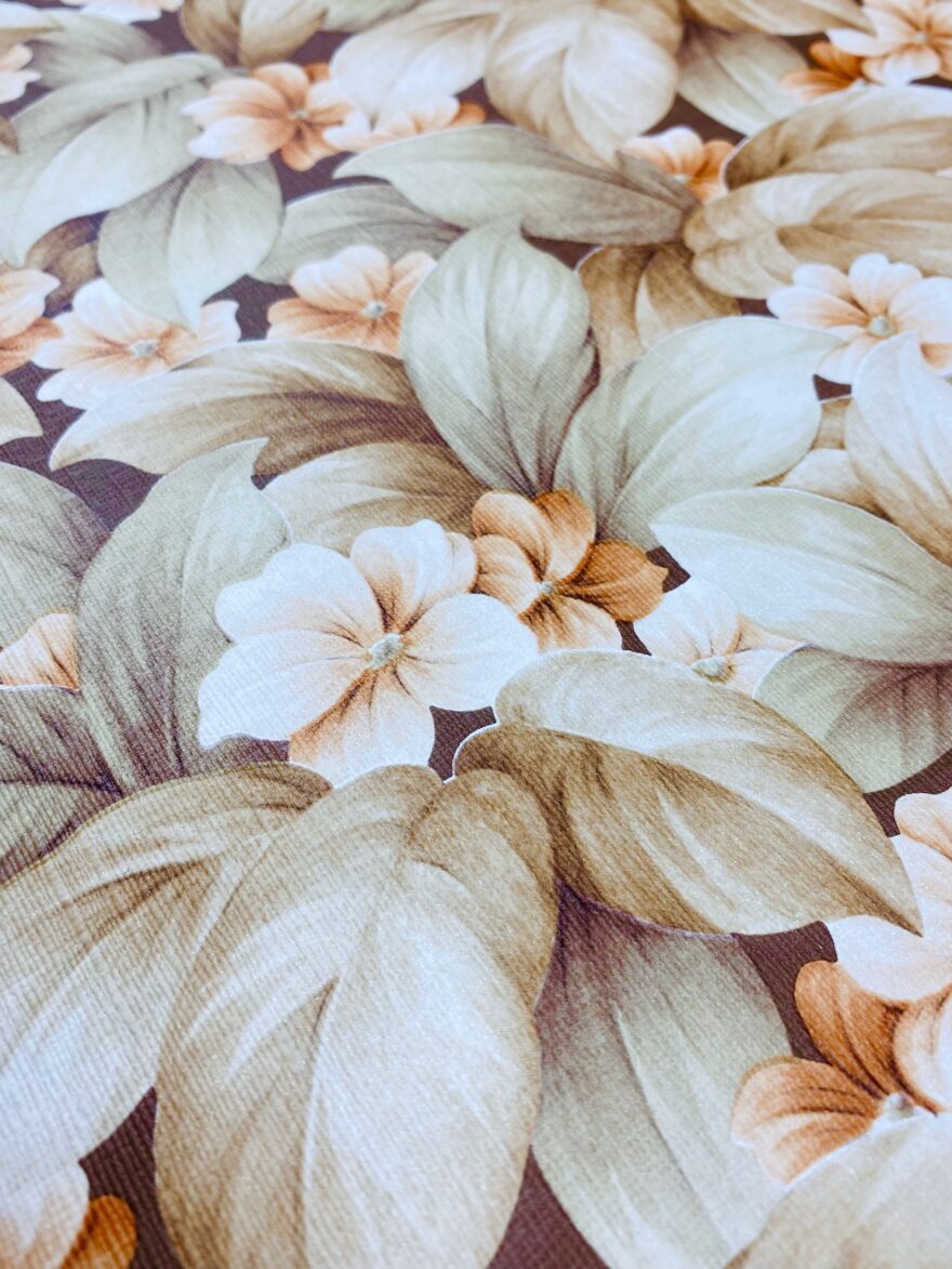 Retro Brown Floral Wallpaper 9