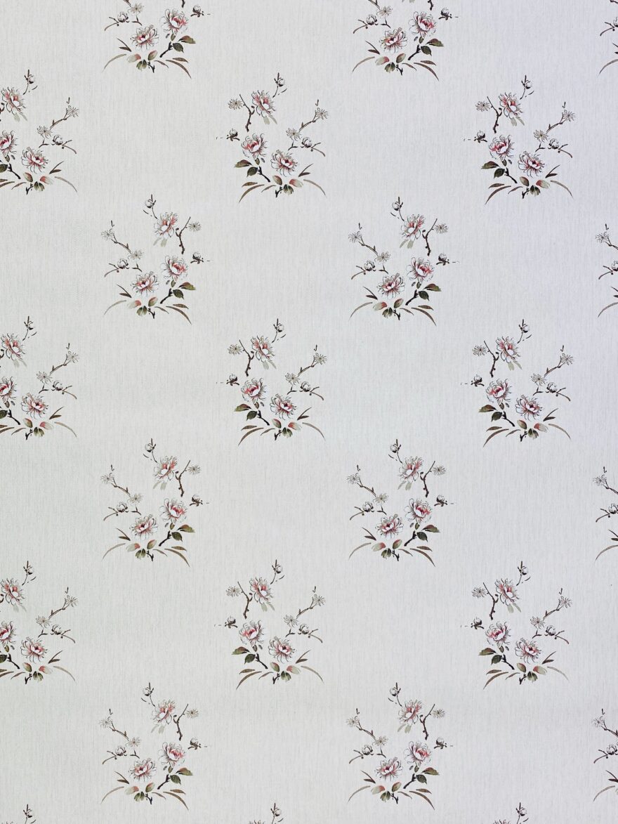 Romantic floral wallpaper – Soft pink vintage sprigs