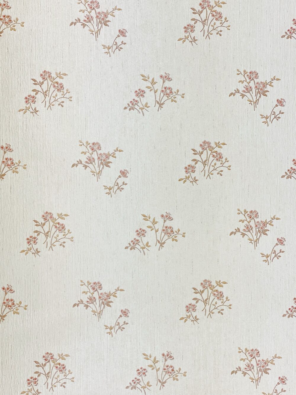 Shinny Floral Wallpaper Red and Brown 4