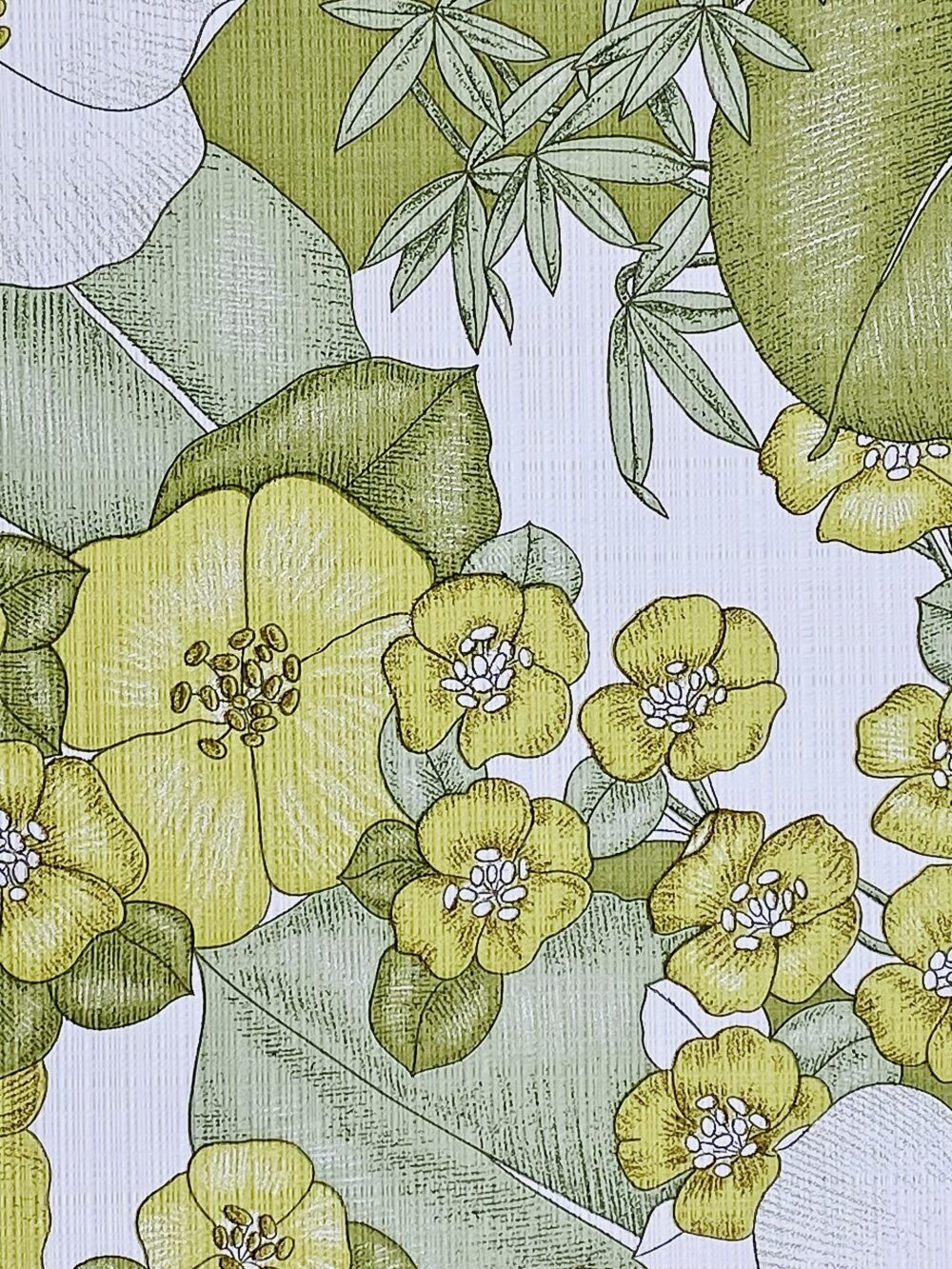 Vintage floral wallpaper green 5