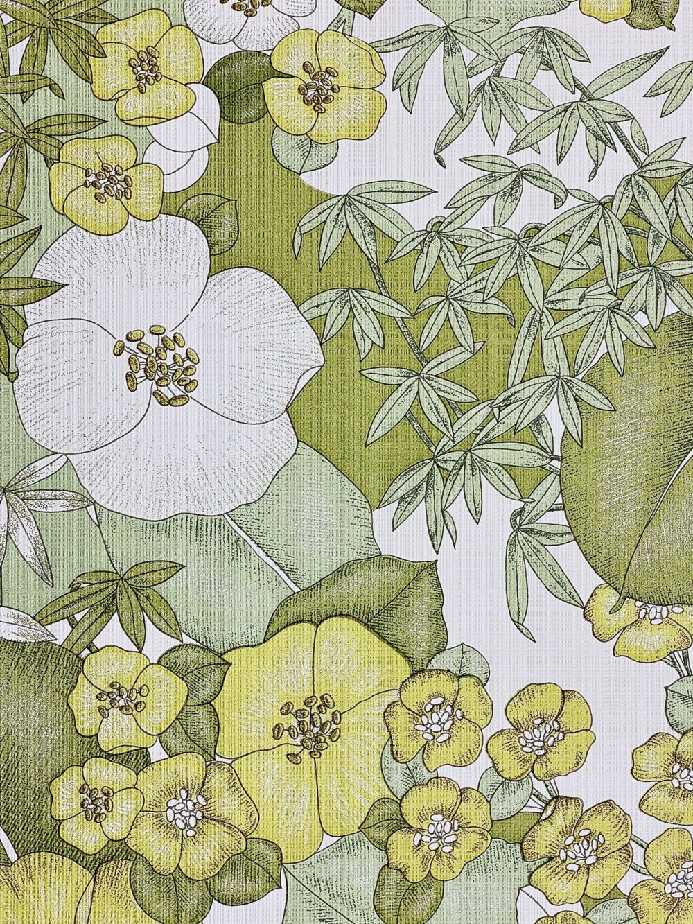 Vintage floral wallpaper green 6