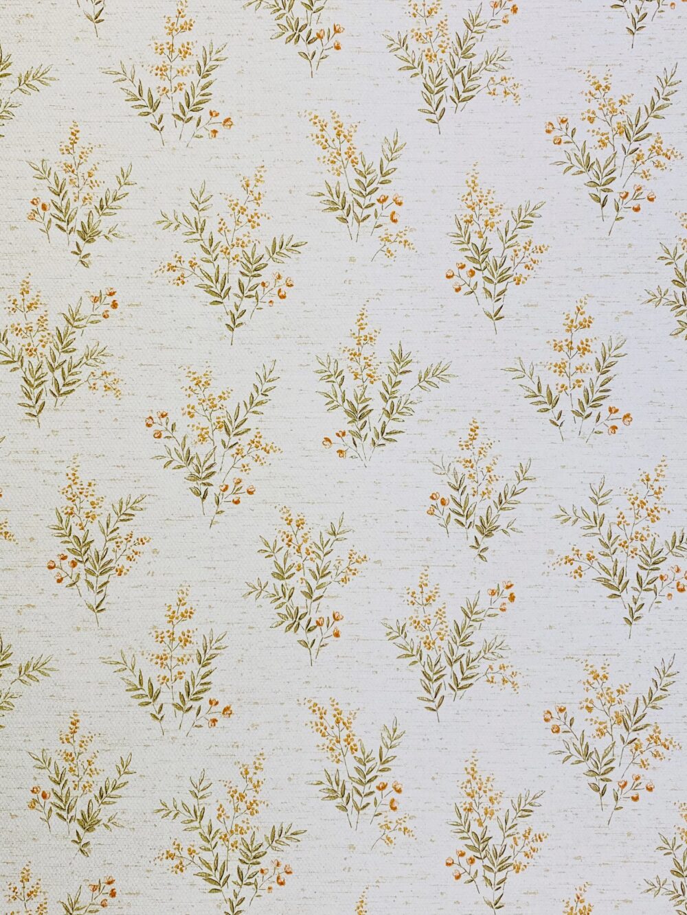 Vintage Flower Bunch Wallpaper Green and Orange 6