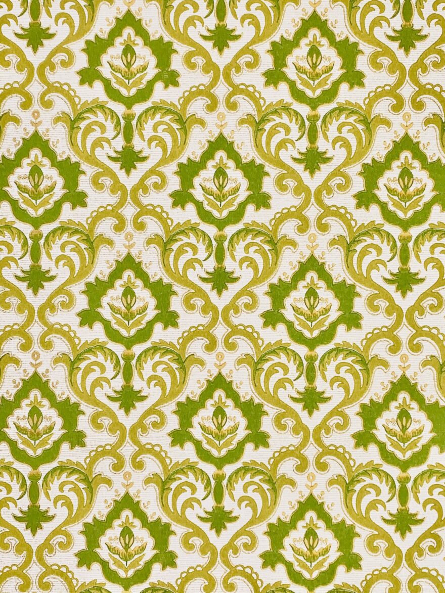 Vintage green baroque wallpaper