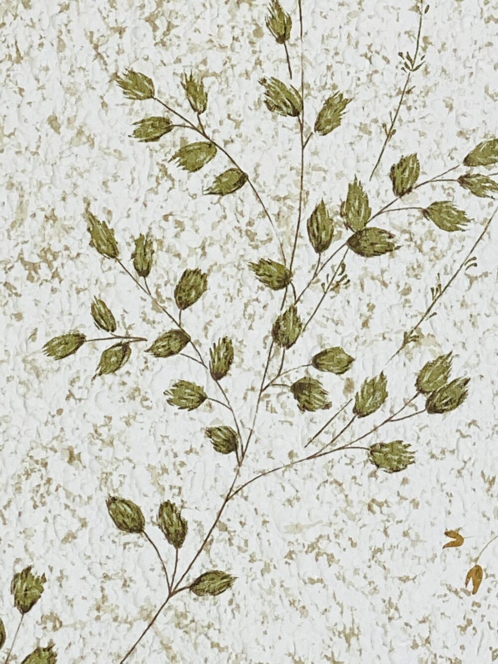 Vintage Nature Floral Wallpaper Green and Brown 11