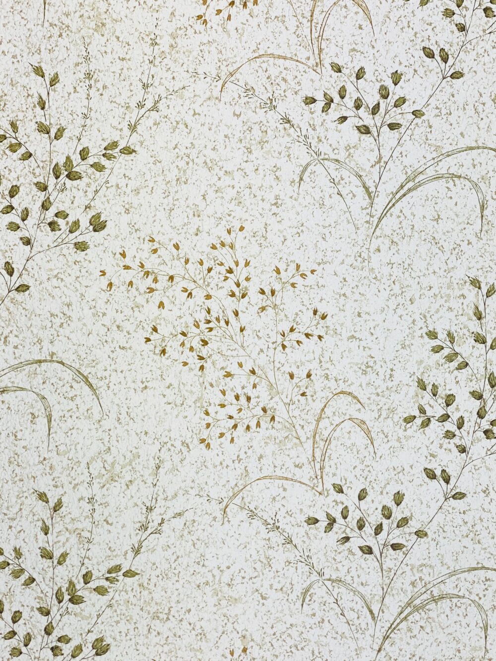 Vintage Nature Floral Wallpaper Green and Brown 5