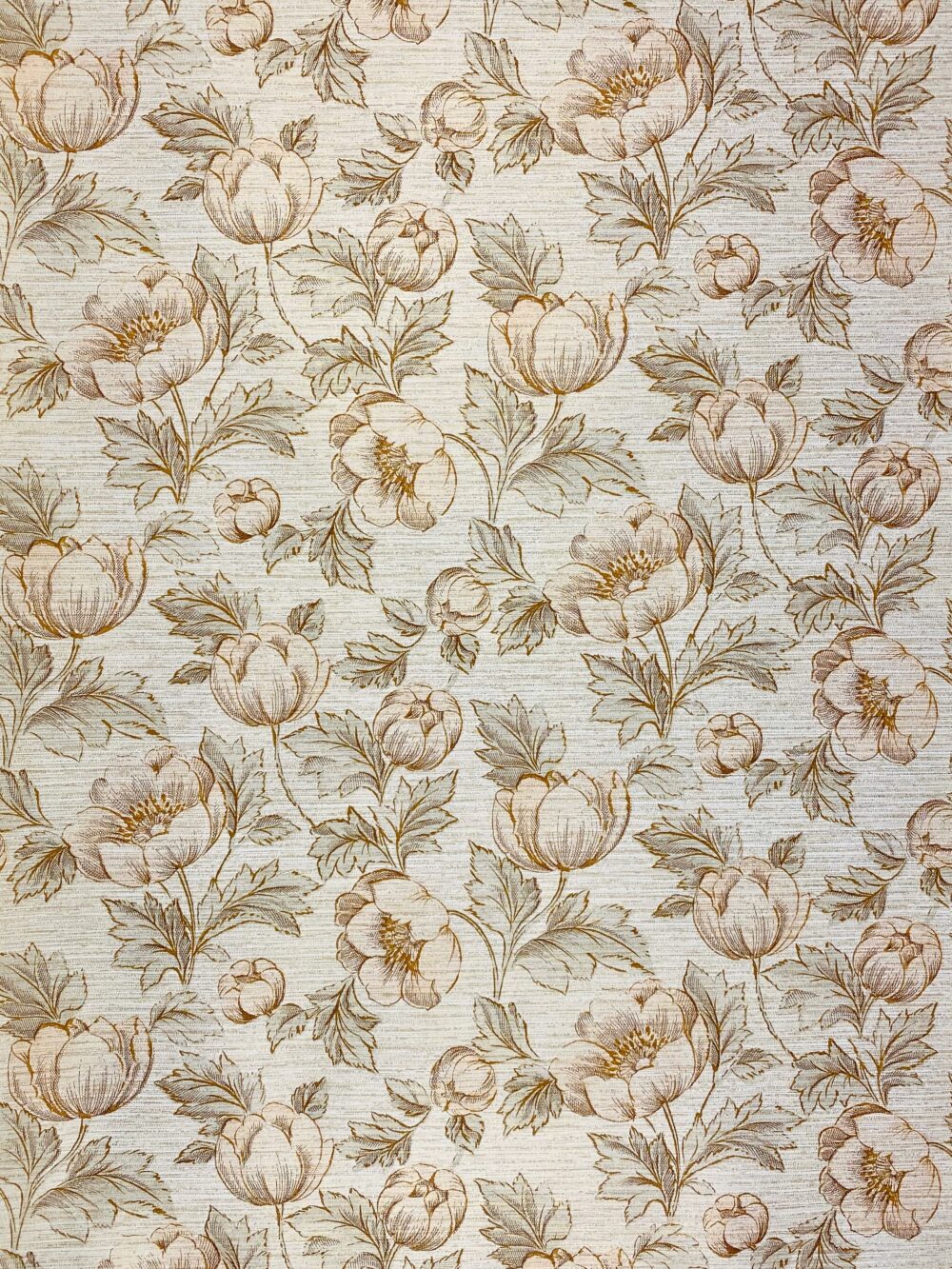 Wallpaper brown flowers on gold 1